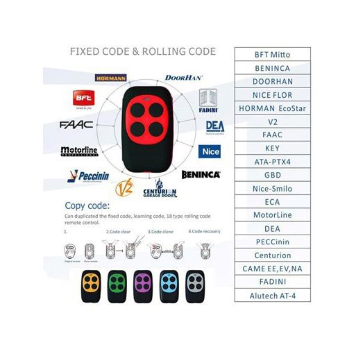 Télécommande Universelle - Lot De 3 - 433.92 Mhz - Copie De 4 Codes Compatible Garage Et Alarme 94755973