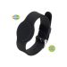 Bracelet Mifare 1K en Silicone noir Evoya, vue de face.