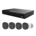 Kit NVR Evoya avec 4 caméras POE 4MP pour surveillance à distance sur smartphone