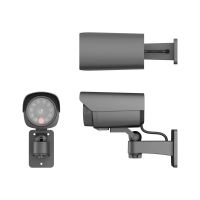 Lot De 2 Caméras Factices Extérieures Avec LED Clignotante - Dissuasion Anti-Vol Réaliste