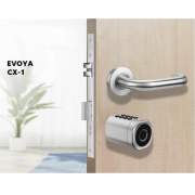 Cylindre connecté ajustable - clavier RFID et empreinte digitale - Evoya - CX-1