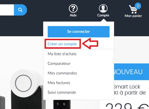 création du compte client